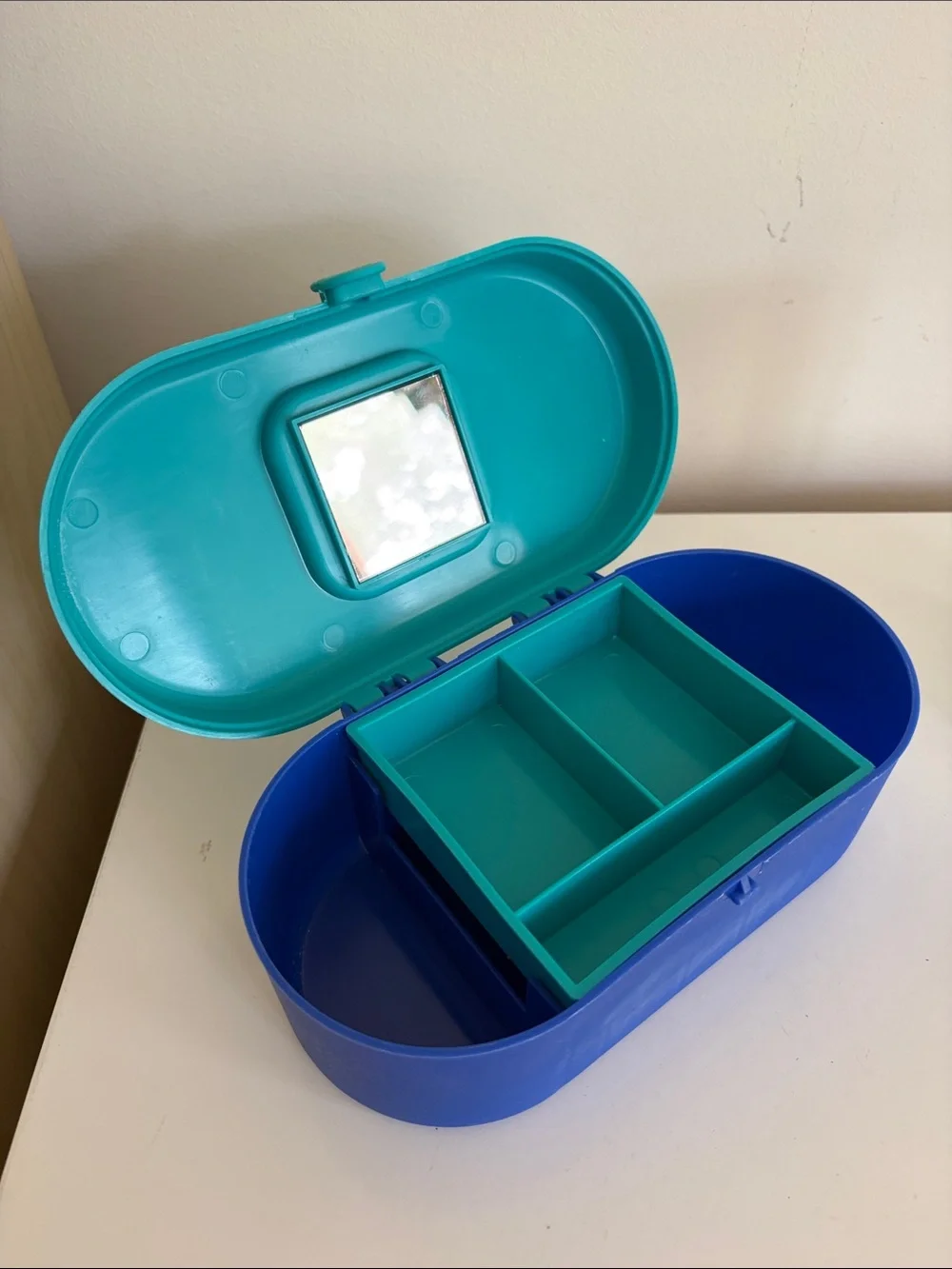 Teal & Blue Plastic Storage Box with Teal Lid - Home Organization